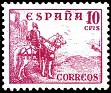 Spain 1948 Cid 10 CTS Carmin Edifil 1045